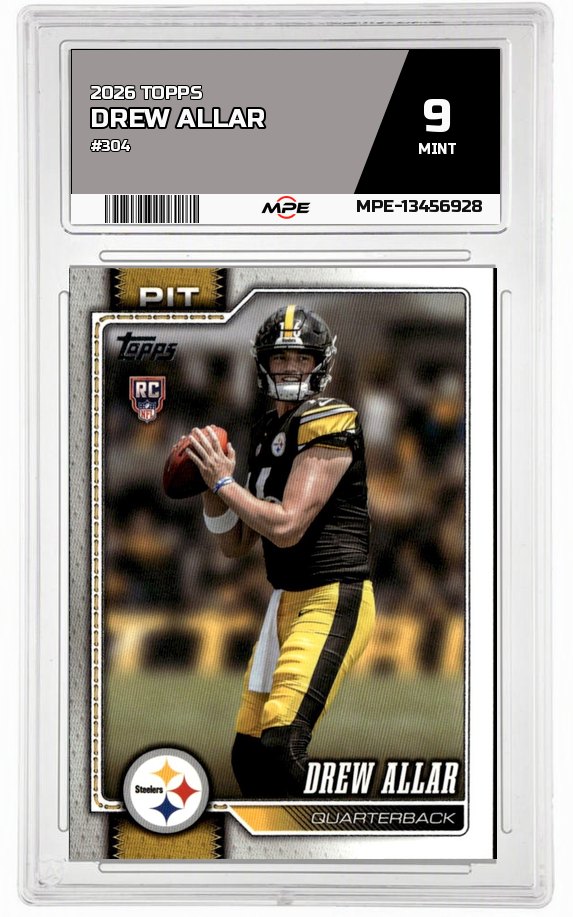 2026 TOPPS #304 DREW ALLAR MPE 9 MINT — graded card auctioned from the MPE vault