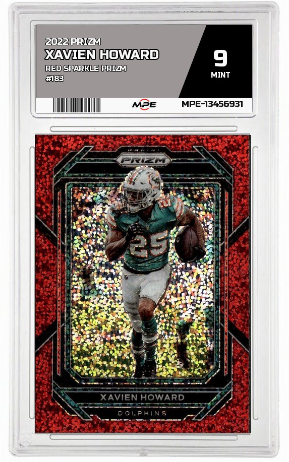 2022 PRIZM Red Sparkle Prizm #183 XAVIEN HOWARD MPE 9 MINT — graded card auctioned from the MPE vault