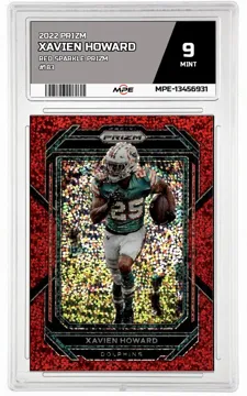 2022 PRIZM Red Sparkle Prizm #183 XAVIEN HOWARD MPE 9 MINT — graded card up for auction