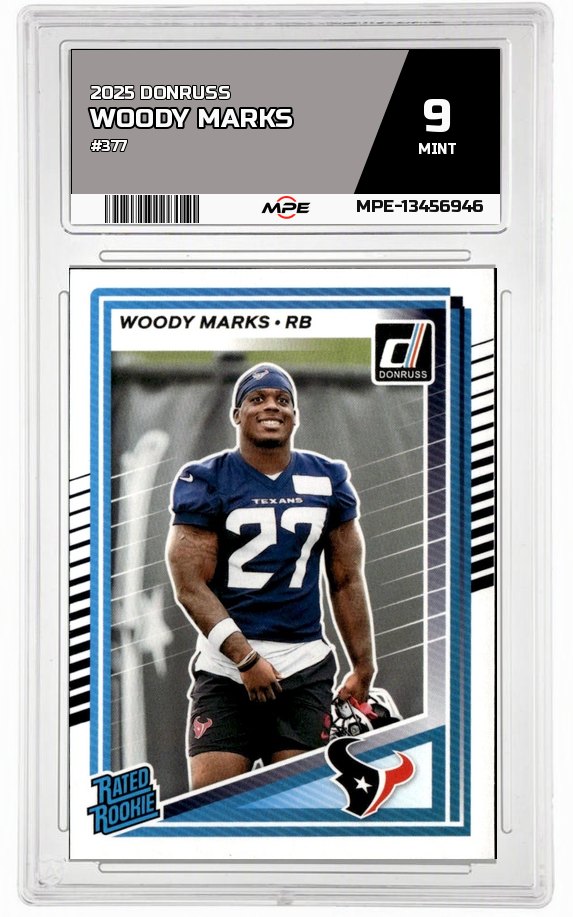 2025 DONRUSS #377 WOODY MARKS MPE 9 MINT — graded card auctioned from the MPE vault