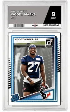2025 DONRUSS #377 WOODY MARKS MPE 9 MINT — graded card up for auction