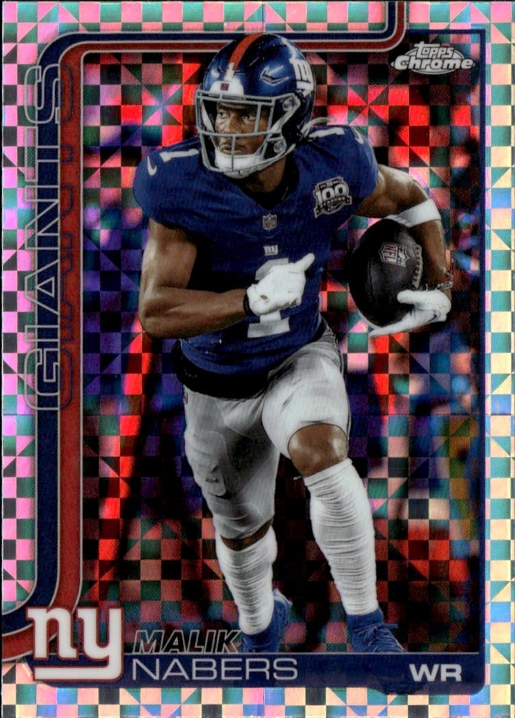 2025 Topps Chrome Malik Nabers graded slab