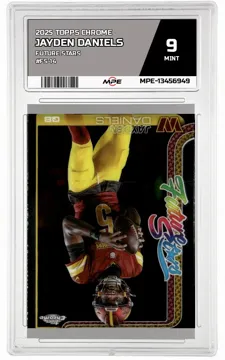 2025 TOPPS CHROME FUTURE STARS #FS-14 JAYDEN DANIELS MPE 9 MINT — graded card up for auction