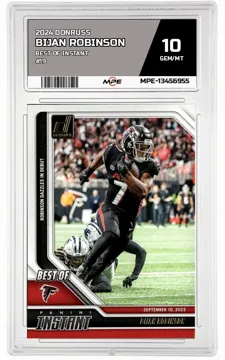 2024 DONRUSS BEST OF INSTANT #19 BIJAN ROBINSON MPE 10 GEM/MT — graded card up for auction