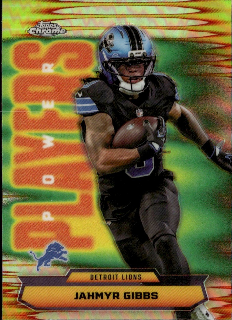 2025 Topps Chrome Jahmyr Gibbs graded slab