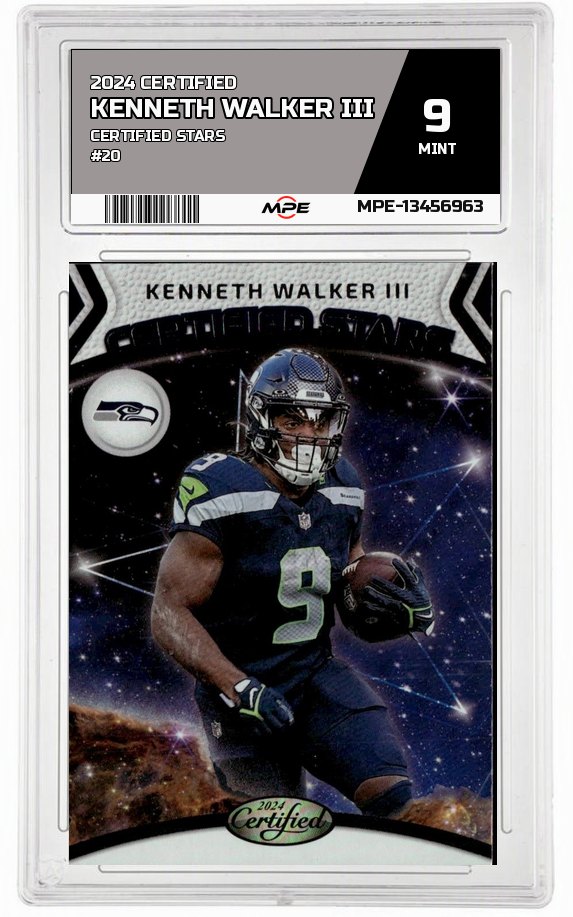 2024 CERTIFIED CERTIFIED STARS #20 KENNETH WALKER III MPE 9 MINT — graded card auctioned from the MPE vault