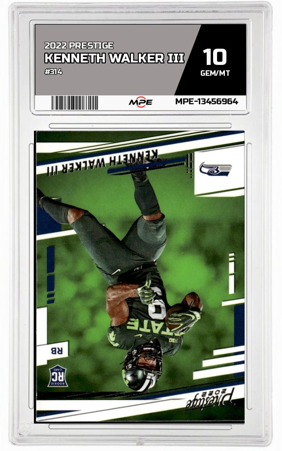 2022 PRESTIGE #314 KENNETH WALKER III MPE 10 GEM/MT — graded card auctioned from the MPE vault