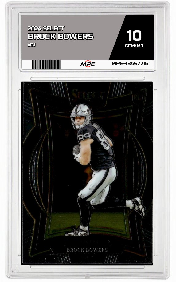 2024 SELECT #31 BROCK BOWERS MPE 10 GEM/MT — graded card auctioned from the MPE vault