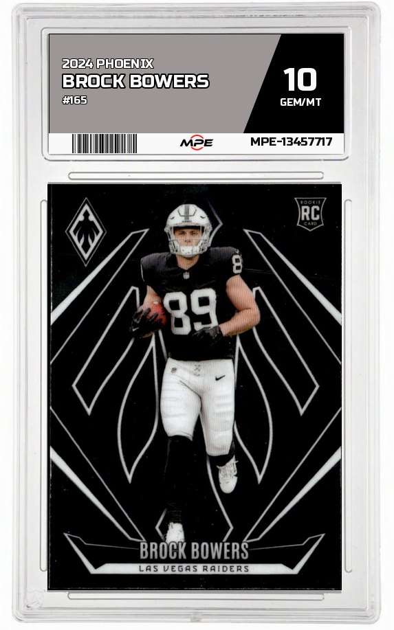 2024 PHOENIX #165 BROCK BOWERS MPE 10 GEM/MT — graded card auctioned from the MPE vault