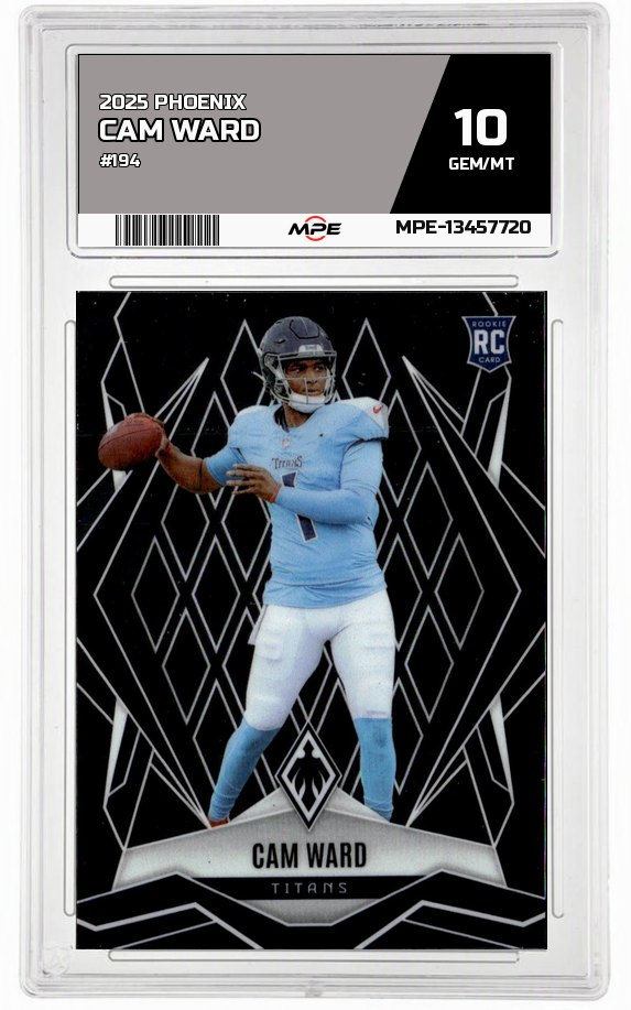 2025 PHOENIX #194 CAM WARD MPE 10 GEM/MT — graded card auctioned from the MPE vault