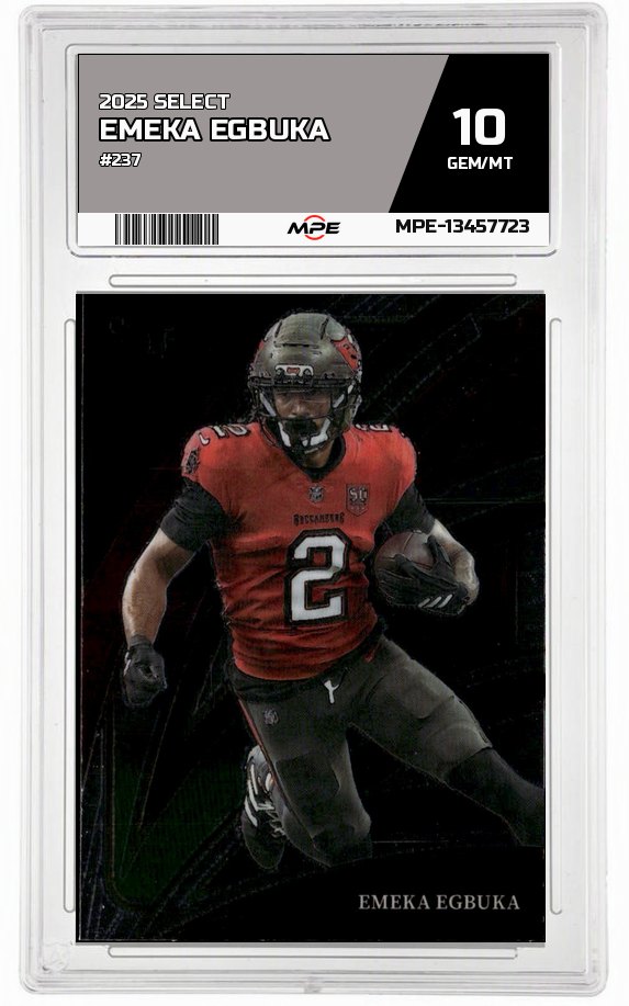 2025 SELECT #237 EMEKA EGBUKA MPE 10 GEM/MT — graded card auctioned from the MPE vault
