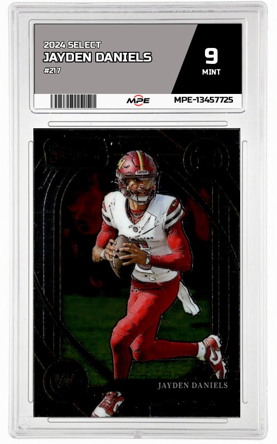 2024 SELECT #217 JAYDEN DANIELS MPE 9 MINT — graded card auctioned from the MPE vault