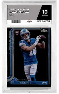 2025 TOPPS CHROME #320 ISAAC TESLAA MPE 10 GEM/MT — graded card up for auction