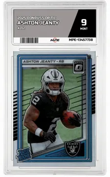 2025 DONRUSS OPTIC #202 ASHTON JEANTY MPE 9 MINT — graded card up for auction