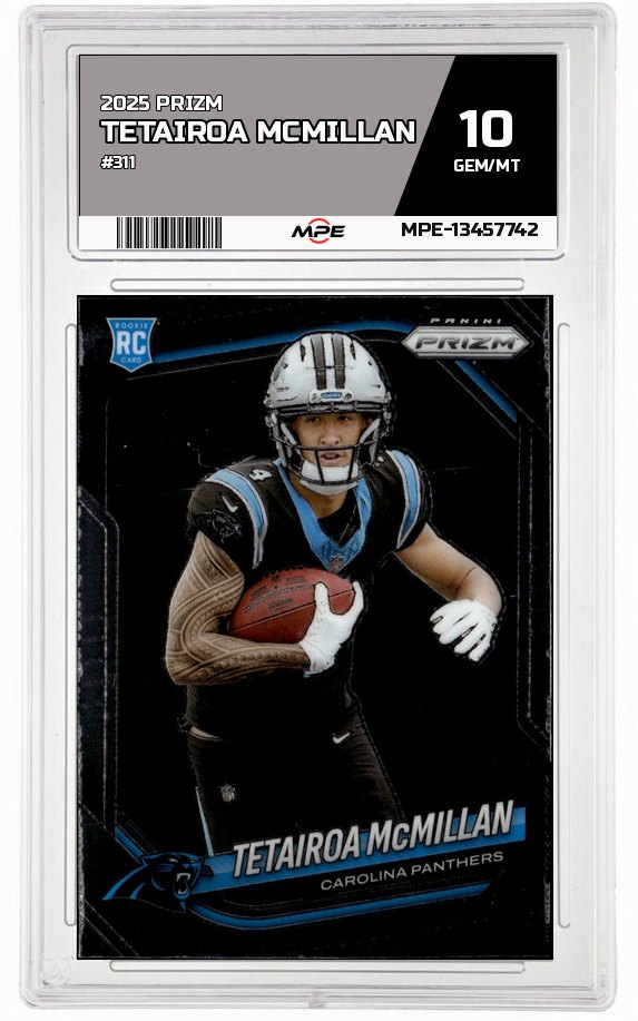 2025 PRIZM #311 TETAIROA MCMILLAN MPE 10 GEM/MT — graded card auctioned from the MPE vault