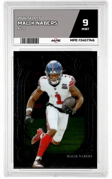2024 SELECT #220 MALIK NABERS MPE 9 MINT — graded card up for auction