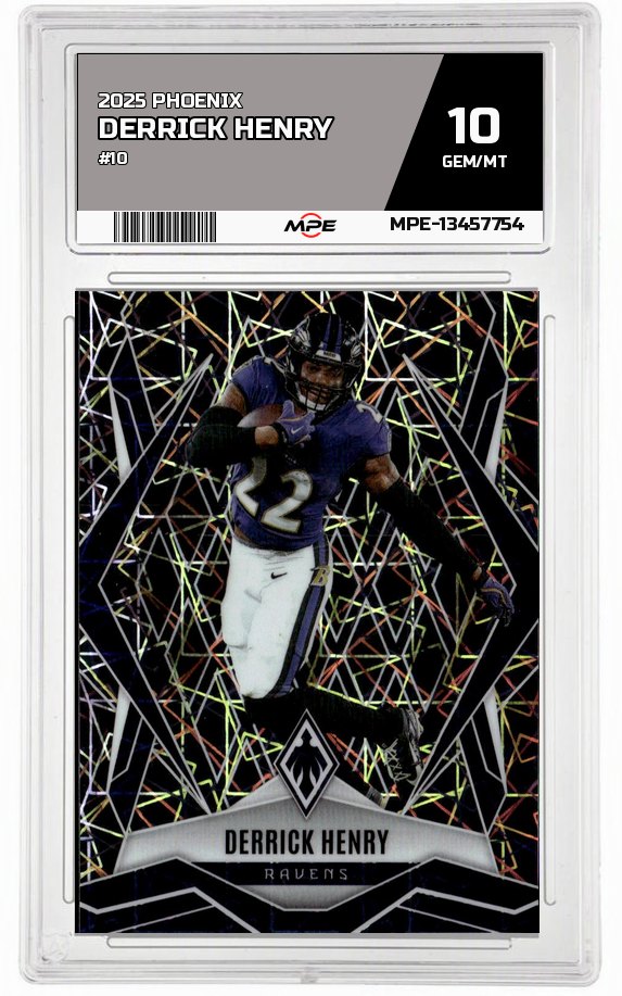 2025 PHOENIX #10 DERRICK HENRY MPE 10 GEM/MT — graded card auctioned from the MPE vault