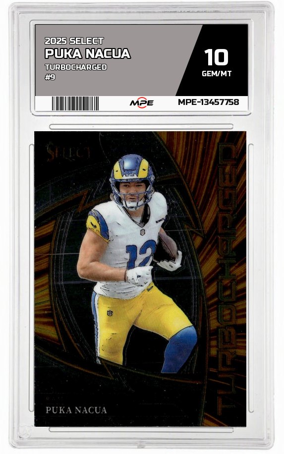 2025 SELECT TURBOCHARGED #9 PUKA NACUA MPE 10 GEM/MT — graded card auctioned from the MPE vault