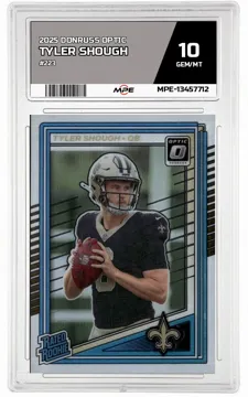 2025 DONRUSS OPTIC #223 TYLER SHOUGH MPE 10 GEM/MT — graded card up for auction
