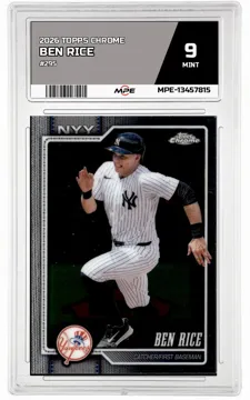 2026 TOPPS CHROME #295 BEN RICE MPE 9 MINT — graded card up for auction
