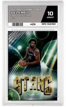 2025 TOPPS CHROME UPDATE STRATOSPHERIC STARS #ST-8 JOEL EMBIID MPE 10 GEM/MT — graded card up for auction