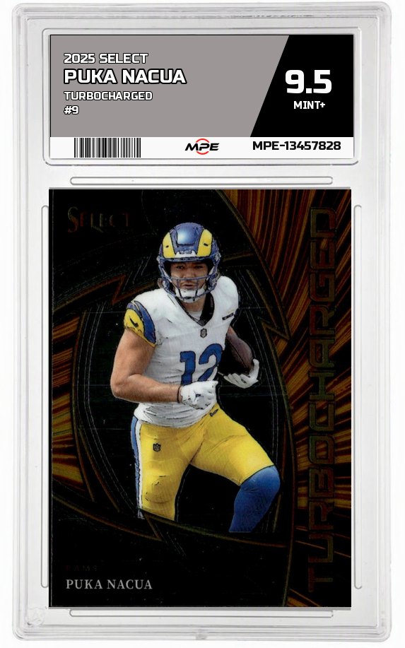2025 SELECT Turbocharged #9 PUKA NACUA MPE 9.5 MINT+ — graded card auctioned from the MPE vault