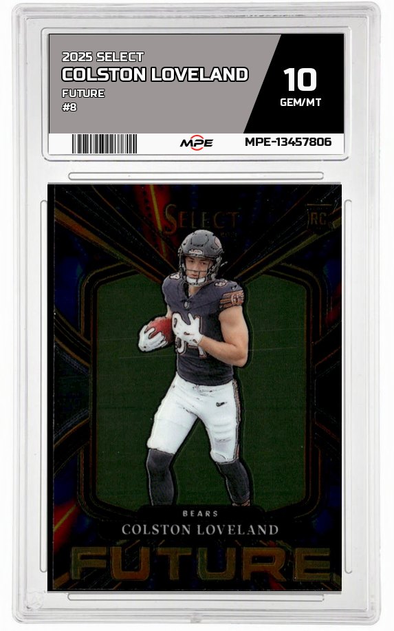 2025 SELECT FUTURE #8 COLSTON LOVELAND MPE 10 GEM/MT — graded card auctioned from the MPE vault