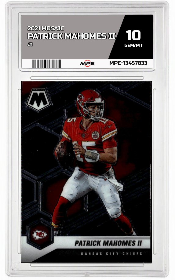 2021 MOSAIC #1 PATRICK MAHOMES II MPE 10 GEM/MT — graded card auctioned from the MPE vault