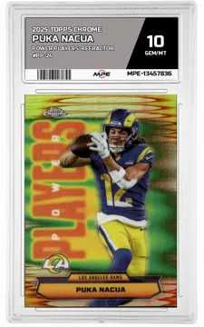 2025 TOPPS CHROME POWER PLAYERS-REFRACTOR #PP-24 PUKA NACUA MPE 10 GEM/MT — graded card up for auction