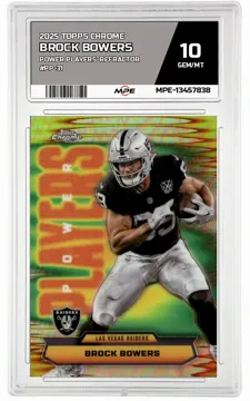 2025 TOPPS CHROME POWER PLAYERS-REFRACTOR #PP-31 BROCK BOWERS MPE 10 GEM/MT — graded card up for auction