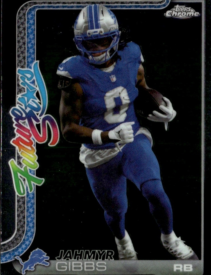 2025 Topps Chrome Jahmyr Gibbs graded slab