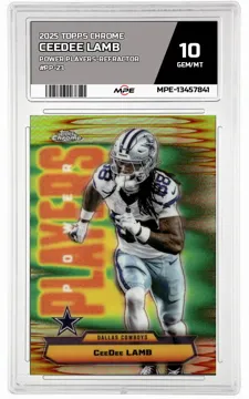 2025 TOPPS CHROME POWER PLAYERS-REFRACTOR #PP-23 CEEDEE LAMB MPE 10 GEM/MT — graded card up for auction