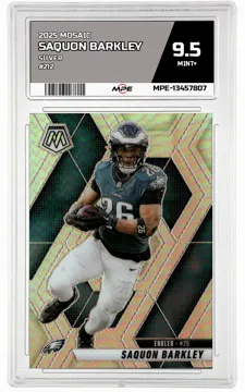 2025 MOSAIC SILVER #212 SAQUON BARKLEY MPE 9.5 MINT+ — graded card up for auction