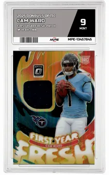 2025 DONRUSS OPTIC FIRST YEAR FRESH-Patch #FYFBH-CWA CAM WARD MPE 9 MINT — graded card up for auction