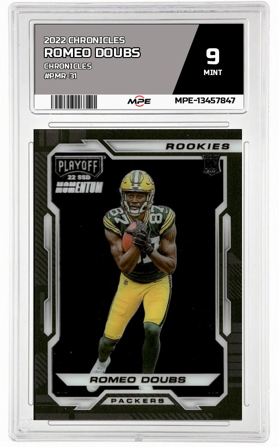2022 CHRONICLES CHRONICLES #PMR-31 ROMEO DOUBS MPE 9 MINT — graded card auctioned from the MPE vault
