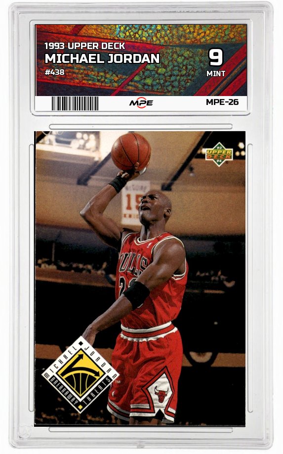 1993 UPPER DECK #438 MICHAEL JORDAN MPE 9 MINT — graded card up for auction