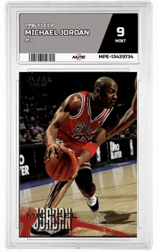 1996 FLEER #13 MICHAEL JORDAN MPE 9 MINT — graded card up for auction