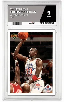 1991 UPPER DECK ALL STAR CHECKLIST #48 MICHAEL JORDAN MPE 9 MINT — graded card up for auction