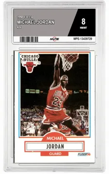 1990 FLEER #26 MICHAEL JORDAN MPE 8 NM/MT — graded card up for auction