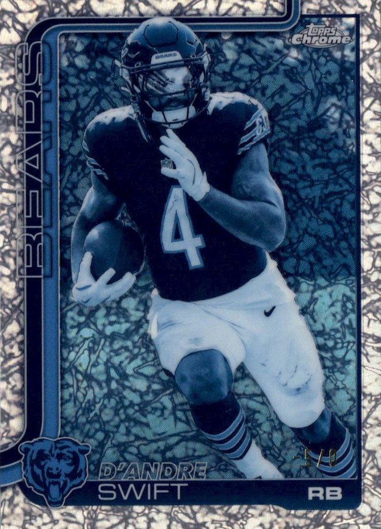2025 Topps Chrome D'Andre Swift graded slab