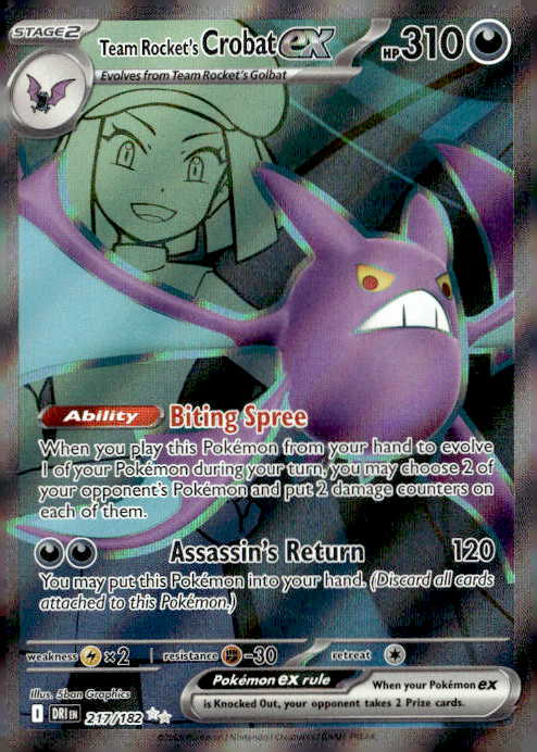 2025 Pokemon Dri Team Rocket'S Crobat Ex graded slab