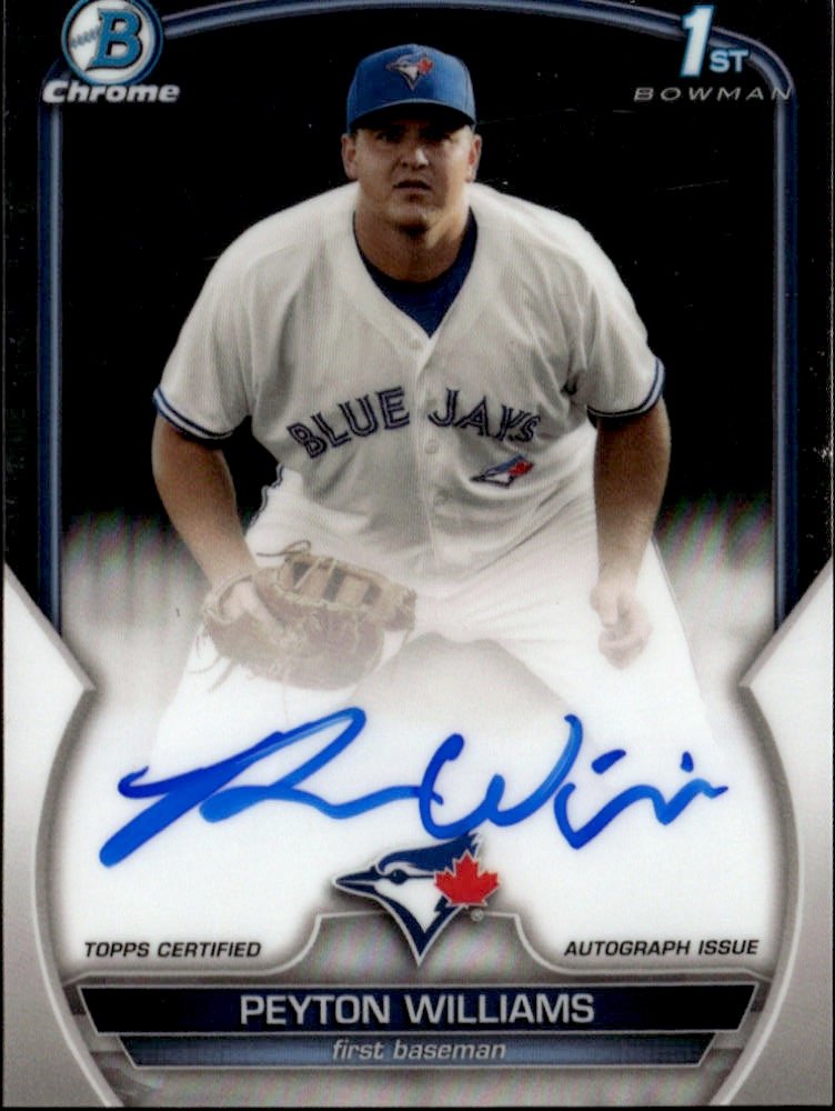2023 Bowman Chrome Peyton Williams graded slab