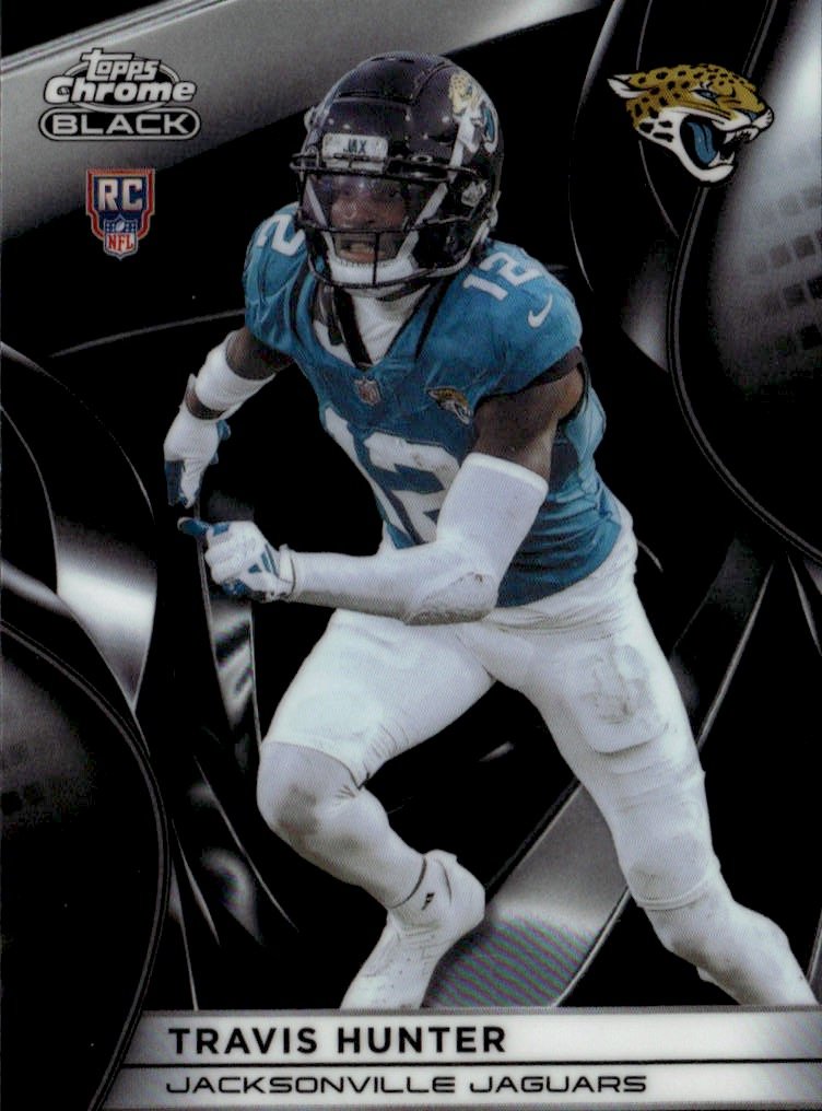 2025 Topps Chrome Black Travis Hunter graded slab