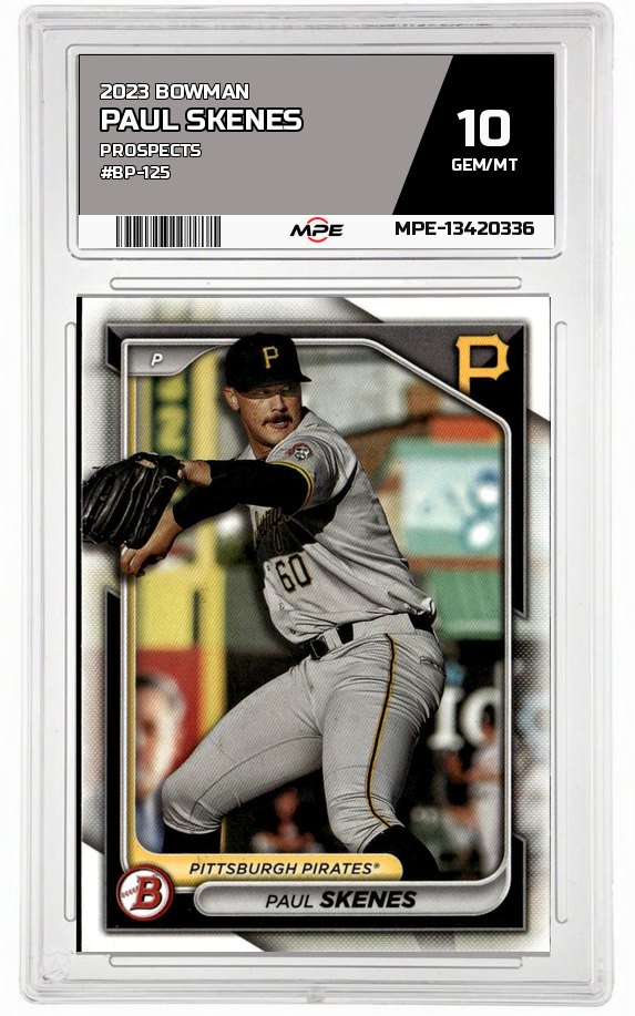 2023 BOWMAN PROSPECTS #BP-125 PAUL SKENES MPE 10 GEM/MT — graded card auctioned from the MPE vault