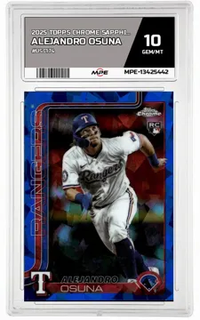 2025 TOPPS CHROME SAPPHIRE #USC174 ALEJANDRO OSUNA MPE 10 GEM/MT — graded card up for auction