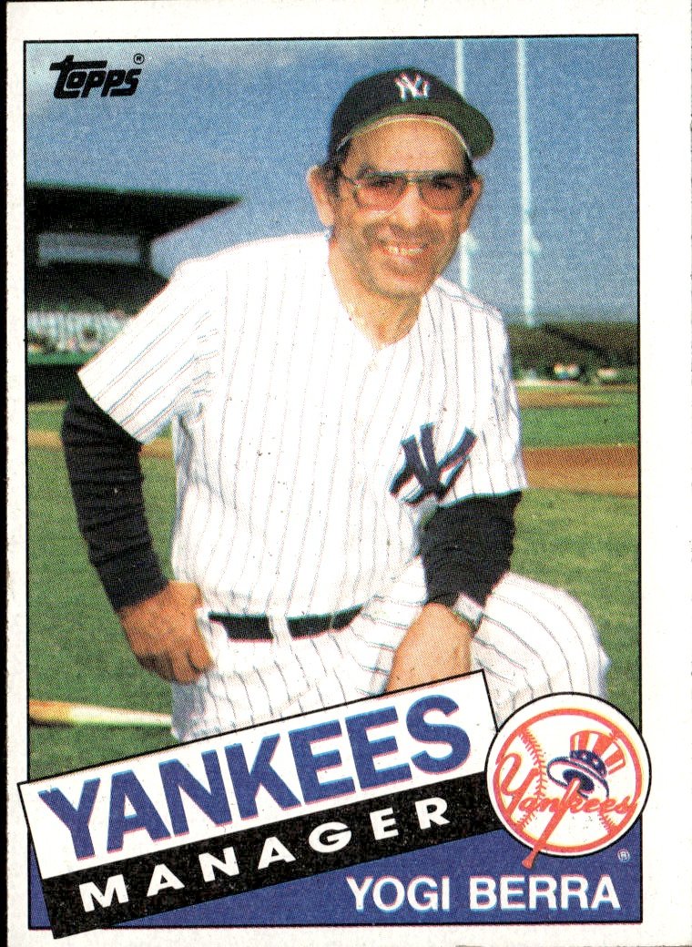 1985 Topps Yogi Berra graded slab
