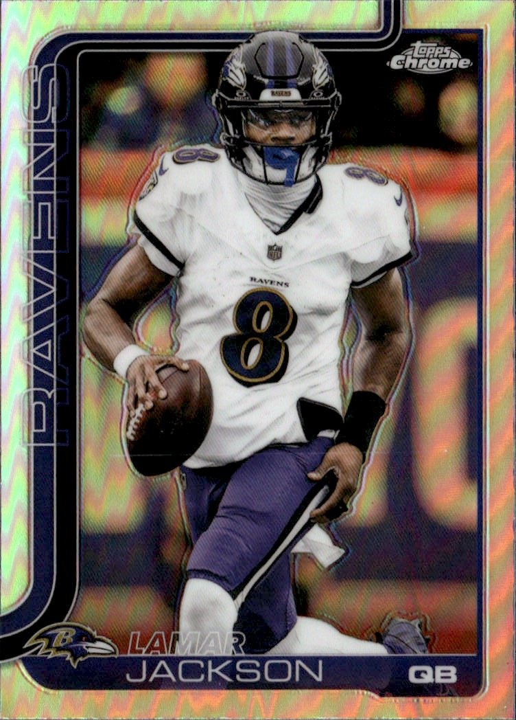 2025 Topps Chrome Lamar Jackson graded slab