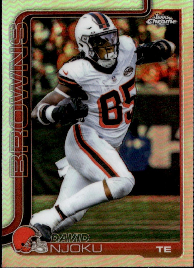 2025 Topps Chrome David Njoku graded slab