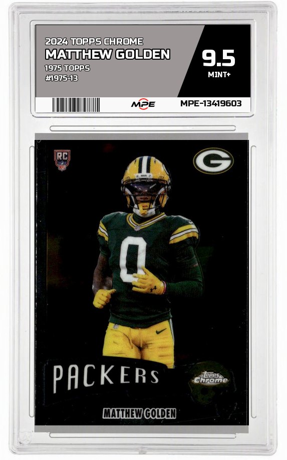 2024 TOPPS CHROME 1975 TOPPS #1975-13 MATTHEW GOLDEN MPE 9.5 MINT+ — graded card auctioned from the MPE vault