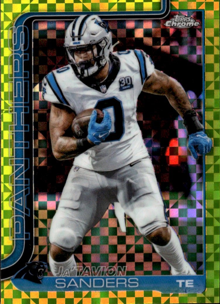 2025 Topps Chrome Ja'Tavion Sanders graded slab